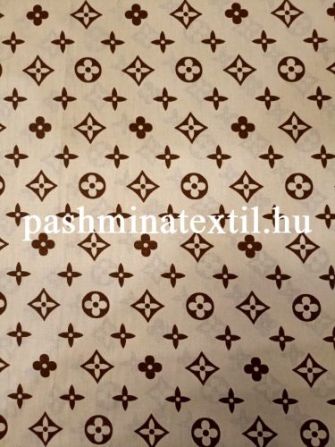  Designer-LV-mintás pamutvászon-drapp alapon