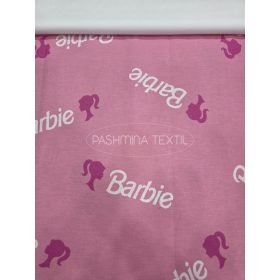 Pamutvászon - Barbie mintás  - pink alapon