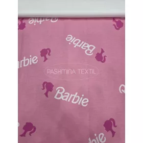 Pamutvászon - Barbie mintás  - pink alapon