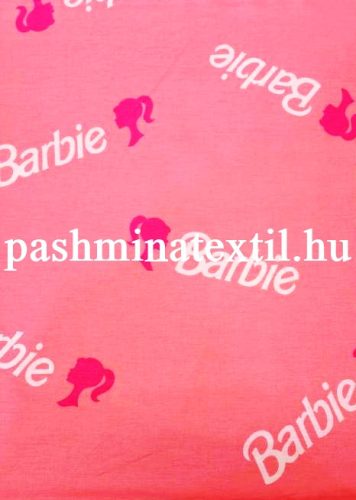 Barbie mintás pamutvászon - pink alapon