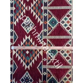 Kilim, Borvörös-fehér mintás-vastag