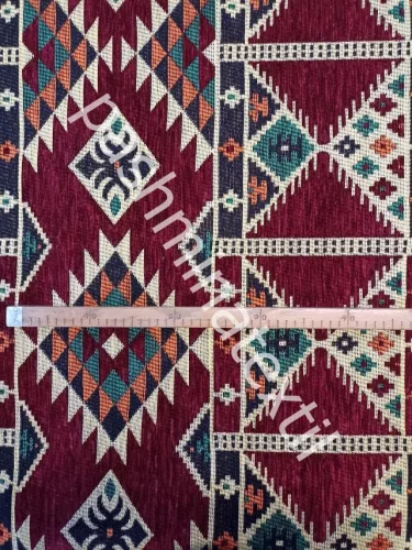 Kilim, Borvörös-fehér mintás-vastag