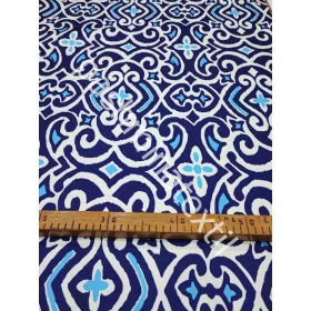 Dekor vászon - Kék- Fehér csempe mintaa