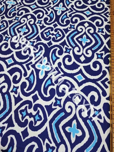 Dekor vászon - Kék- Fehér csempe mintaa