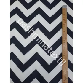 Dekor Vászon - Fekete-Fehér cikkcakkos