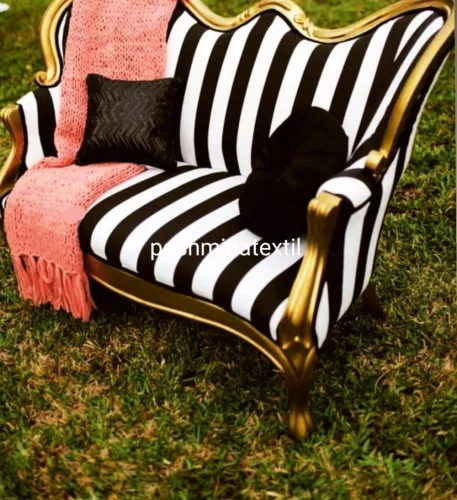 Dekor Vászon - Fekete-Fehér cikkcakkos