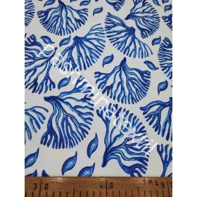 Dekor vászon - Fehér alapon kék koral