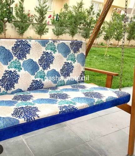 Dekor vászon - Fehér alapon kék koral