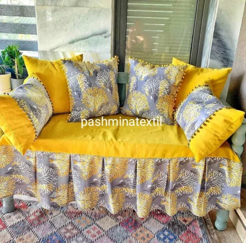 Dekor vászon - Fehér alapon kék koral