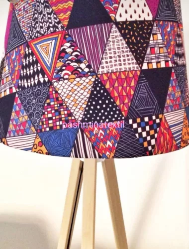 Dekor vászon - Kék-Piros csempe minta