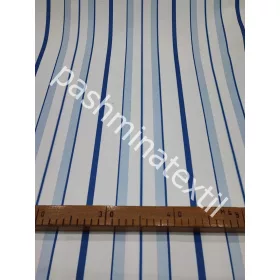 Dekor vászon - Fehér alapon, sötét-világos kék csíkok