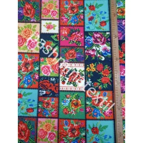 Dekor vászon - Pachwork / Színes virágos