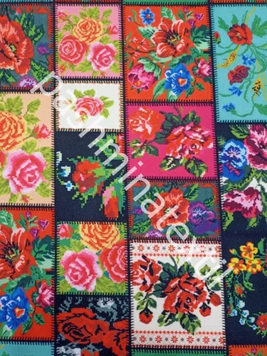 Dekor vászon - Pachwork / Színes virágos