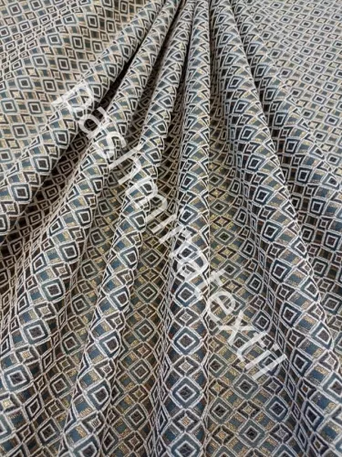 Bútorszövet-apró káró kockás-kék