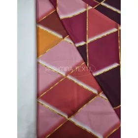 Pamutvászon - Rombusz mintás - Pink színátmenetes