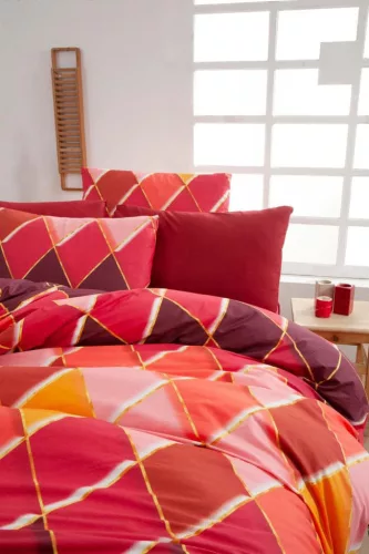 Pamutvászon - Rombusz mintás - Pink színátmenetes