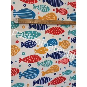 Dekor vászon - Fehér alapon színes halak