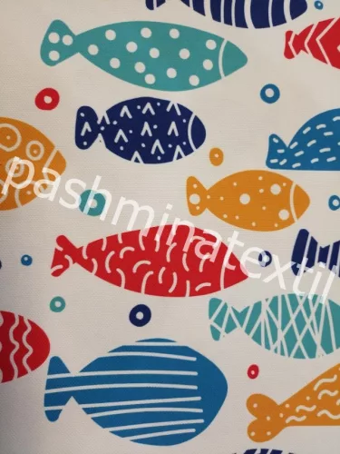 Dekor vászon - Fehér alapon színes halak