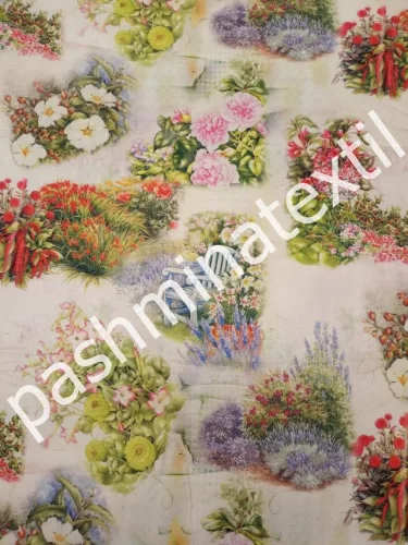 Fehér alapon - kert minta