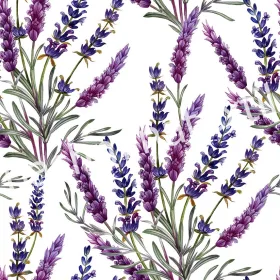 Fehér alapon - kék-lila virágok