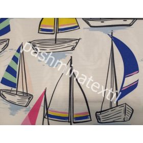 Dekor vászon - Fehér alapon hajók