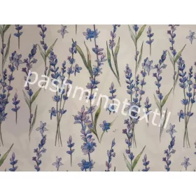 Dekor vászon - Fehér alapon kékes-lila virágok 