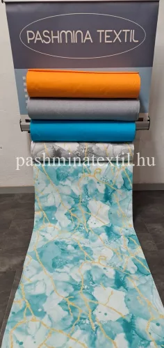 Pamutvászon - Világos kék márvány minta