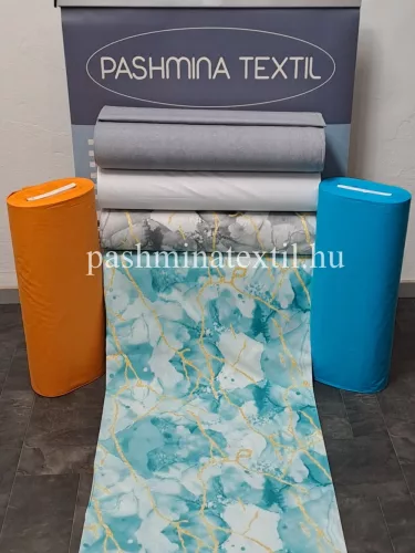 Pamutvászon - Világos kék márvány minta