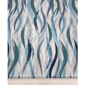 Pmutvászon - kék hullám minta