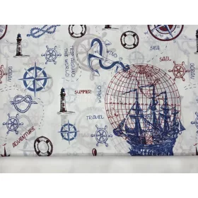 Pamutvászon - Tengerész minta