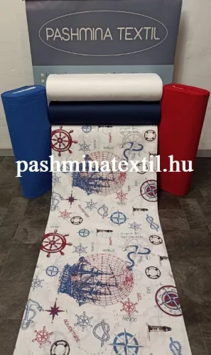 Pamutvászon - Tengerész minta