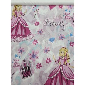 Pamutvászon - Hercegnő mintás - rózsaszín alapon