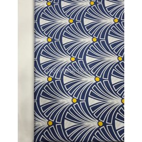 Pamutvászon - Ardeco mintás - kék alapon