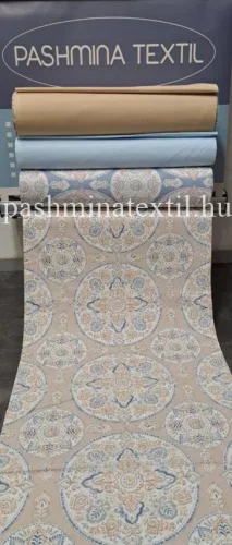 Pamutvászon - Mandala minta - drapp alapon