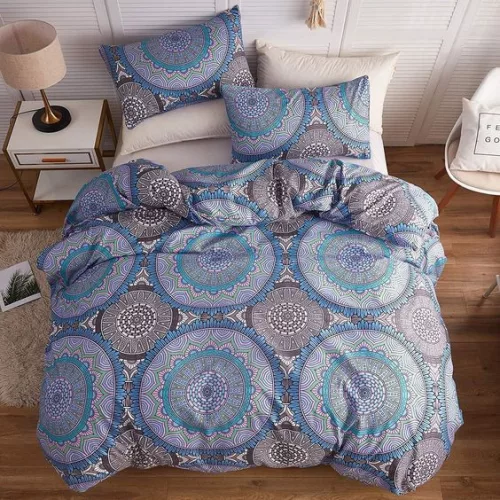 Pamutvászon - Mandala minta - drapp alapon