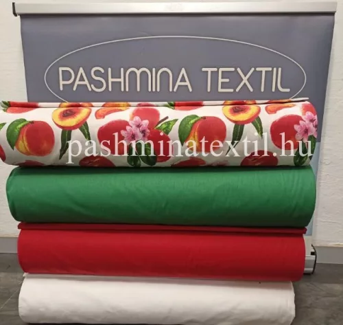 Pamutvászon - Barack minta - fehér alapon