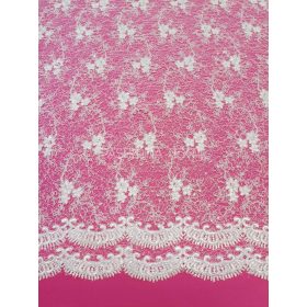 Csillogó zsinóros légcsipke-fehér