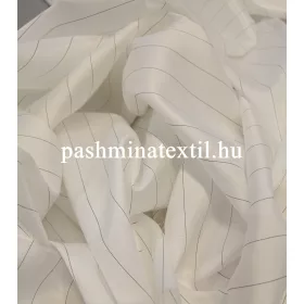   Viszkóz Bélés selyem - Ujja bélés fehér alapon fekete vékony csíkokkal