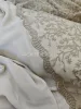 Ecrű esküvői dupla georgette