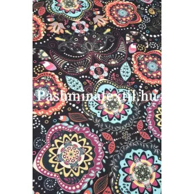 Dekor Vászon - Fekete alapon színes mandalás