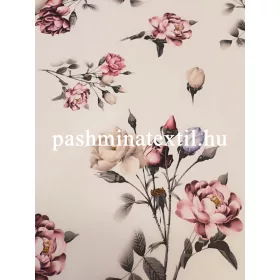 Dekor vászon - Fehér alapon rózsa csokrok