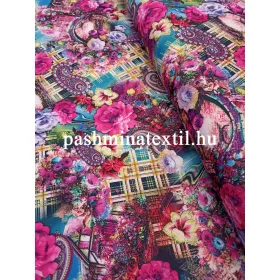 Jersey - Pink paisley-virág mintás