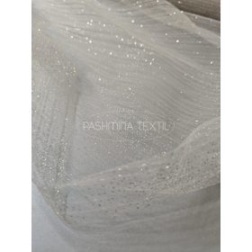 Csillámos plisszé tüll esküvői méteráru