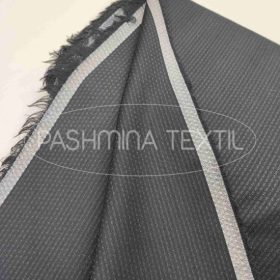 Sötétszürke sűrűn csíkozott tisztagyapjúszövet