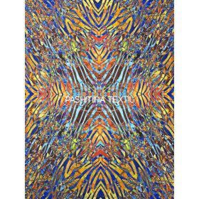 Gyapjú jersey - Színes absztrakt mintás