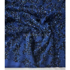 Kék-fekete flitteres gyöngyös - Payett