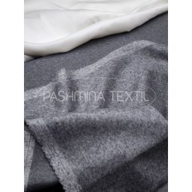 Szürke melírozott gyapjú flausch szövet