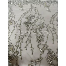 Francia - Mélypúder gyöngyös csipke