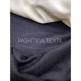   Sötétkék (navy blue) gyapjú-cashmere halszálkás zakó szövet