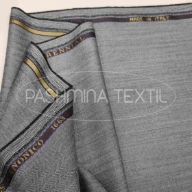 Olasz halszálkás világosszürke tisztagyapjúszövet